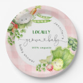 Lokal gewachsene Pink-Baby-Bauern vermarkten Babyd Pappteller (Vorderseite)