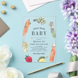 Lokal gezüchtete Baby Bauern Market Baby Shower Acryleinladungen