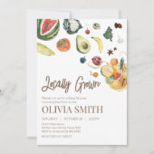 Lokal gezüchtete Baby Bauern Market Baby Shower Einladung (Vorderseite)