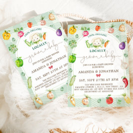 Lokal gezüchtete Baby Bauern Market Baby Shower Einladung