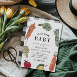 Lokal gezüchtete Baby Bauern Market Baby Shower Einladung
