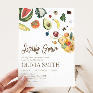 Lokal gezüchtete Baby Bauern Market Baby Shower Einladung