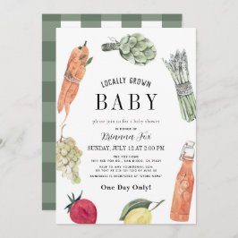 Lokal gezüchtete Baby Bauern Market Baby Shower Einladung