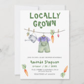 Lokal gezüchtete Baby Bauern Market Baby Shower Einladung (Vorderseite)