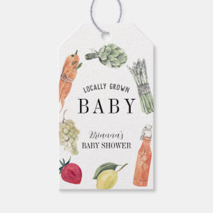 Lokal gezüchtete Baby Bauern Market Baby Shower Geschenkanhänger