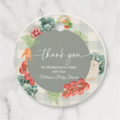 Lokal gezüchtete Baby Bauern Market Baby Shower Geschenkanhänger (Vorderseite)