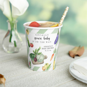 Lokal gezüchtete Baby Bauern Market Baby Shower Pappbecher