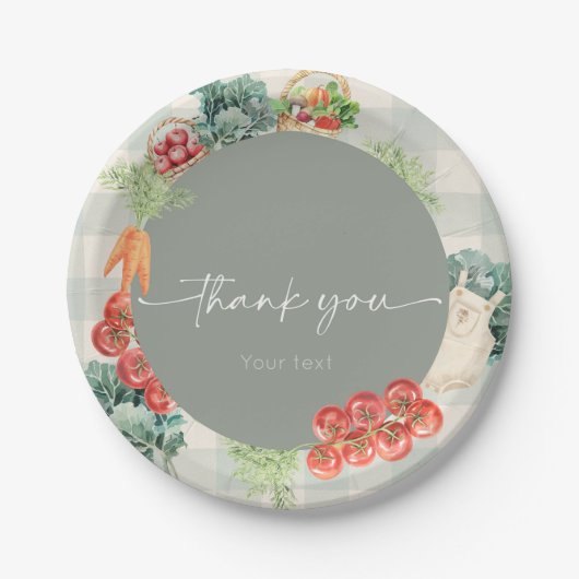 Lokal gezüchtete Baby Bauern Market Baby Shower Pappteller (Vorderseite)