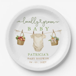 Lokal gezüchtete Baby Bauern Market Baby Shower Pappteller