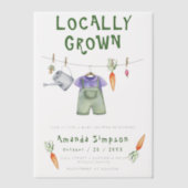 Lokal gezüchtete Baby Bauern Market Baby Shower Pergament Einladungen (Vorderseite)