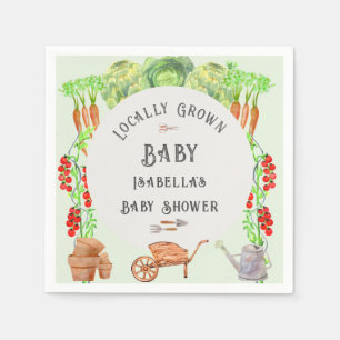 Lokal gezüchtete Baby Bauern Market Baby Shower Serviette