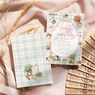 Lokal gezüchtete Baby-Bauern Markt Girl-Baby-Dusch Einladung