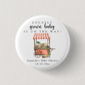 Lokal gezüchtete Baby-Bauern Markt Kinderspielshei Button (Vorderseite)