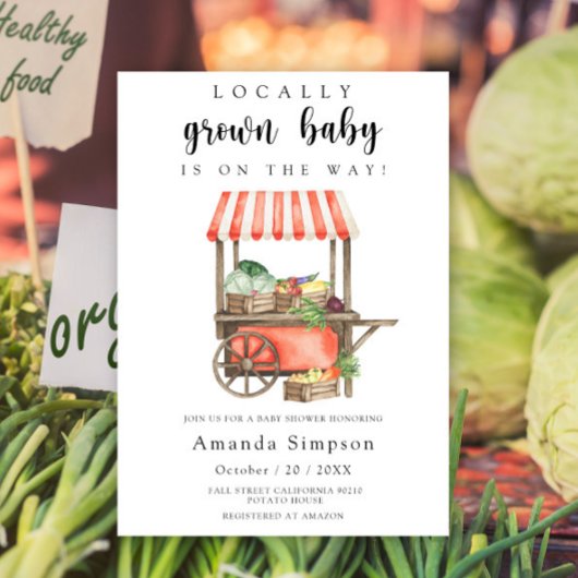 Lokal gezüchtete Baby-Bauern Markt Kinderspielshei Einladung