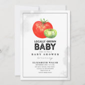 Lokal gezüchtete Baby Watercolor Babydusche Invita Einladung (Vorderseite)