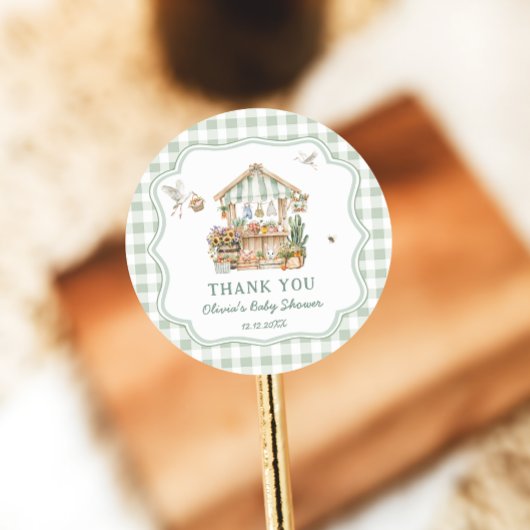 Lokal gezüchtete Bauer Market Baby Dusche Vielen D Runder Aufkleber