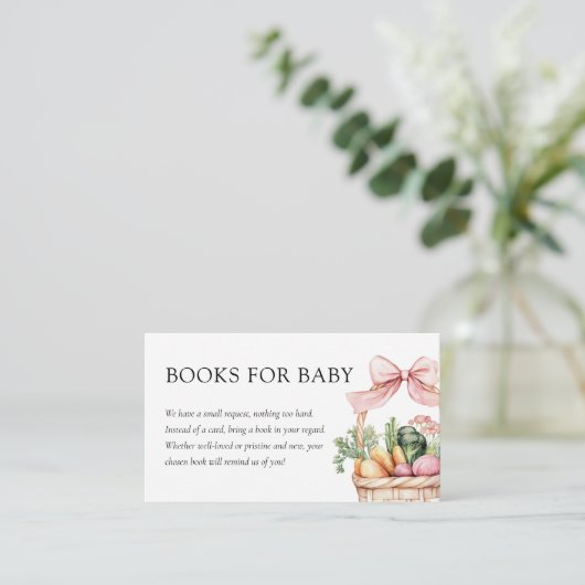Lokal gezüchtete Bauer Market Baby Shower Books Begleitkarte (Stehend Vorderseite)