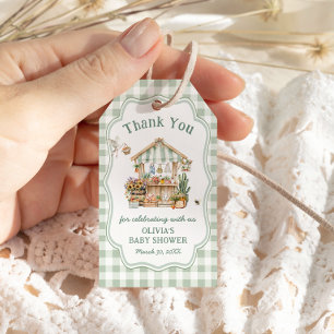 Lokal gezüchtete Bauern Market Baby Dusche Vielen Geschenkanhänger