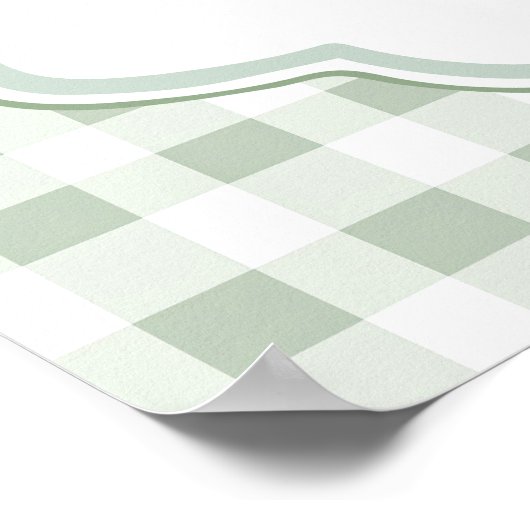 Lokal gezüchtete Bauern Market Baby Dusche Willkom Poster (Ecke)