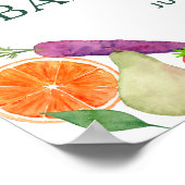Lokal gezüchtete Bauern Market Baby Dusche Willkom Poster (Ecke)
