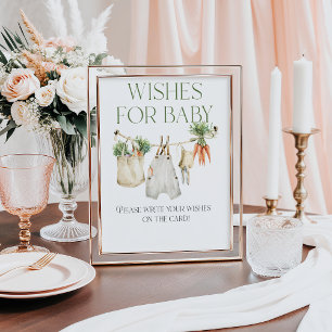 Lokal gezüchtete Bauern Market Baby Dusche Wünsche Poster