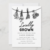 Lokal gezüchtete Bauern Market Baby Shower Einladung (Vorderseite)