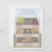 Lokal gezüchtete Bauern Market Baby Shower Einladung (Vorderseite)