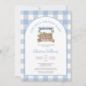 Lokal gezüchtete Bauern Market Baby Shower Einladung (Vorderseite)