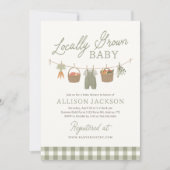 Lokal gezüchtete Bauern Market Baby Shower Einladung (Vorderseite)