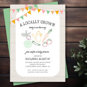 Lokal gezüchtete Bauern Market Baby Shower Einladung