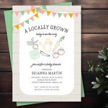 Lokal gezüchtete Bauern Market Baby Shower