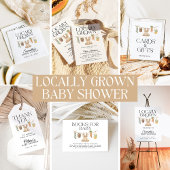 Lokal gezüchtete Bauern Market Baby Shower Einladung