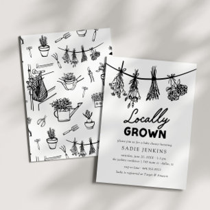 Lokal gezüchtete Bauern Market Baby Shower Einladung