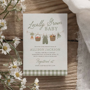 Lokal gezüchtete Bauern Market Baby Shower Einladung