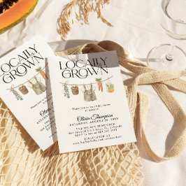 Lokal gezüchtete Bauern Market Baby Shower Einladung