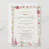 Lokal gezüchtete Bauern Market Baby Shower Einladung (Vorderseite)