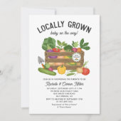 Lokal gezüchtete Bauern Market Baby Shower Einladung (Vorderseite)