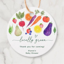 Lokal gezüchtete Bauern Market Baby Shower Geschenkanhänger