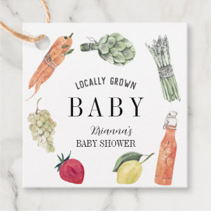 Lokal gezüchtete Bauern Market Baby Shower Geschenkanhänger