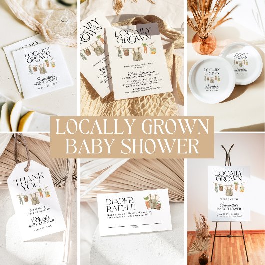 Lokal gezüchtete Bauern Market Baby Shower Geschenkanhänger