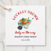Lokal gezüchtete Bauern Market Baby Shower Geschenkanhänger (Vorderseite)