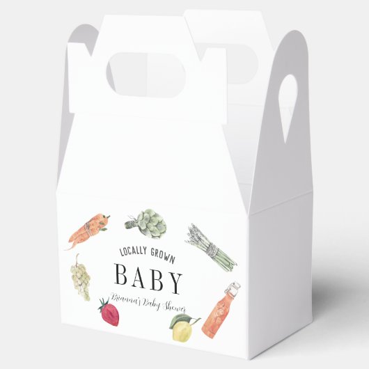 Lokal gezüchtete Bauern Market Baby Shower Geschenkschachtel (Geöffnet)