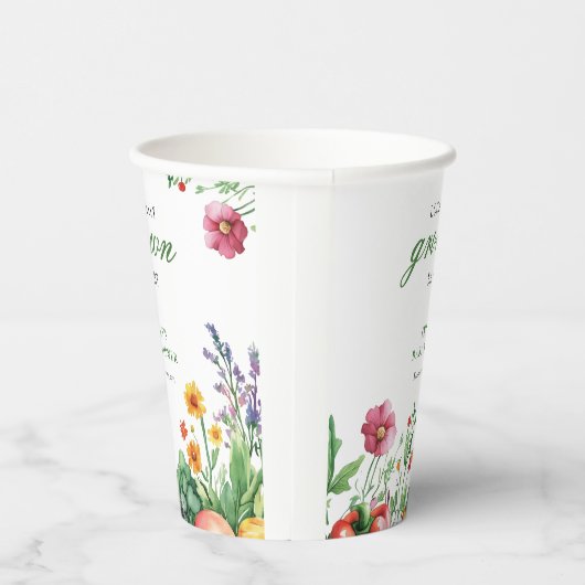 Lokal gezüchtete Bauern Market Baby Shower Pappbecher (Rechts)