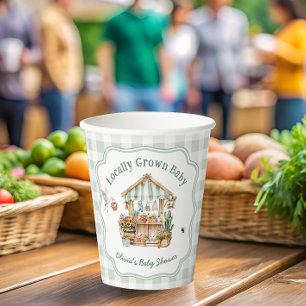 Lokal gezüchtete Bauern Market Baby Shower Pappbecher