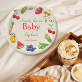 Lokal gezüchtete Bauern Market Baby Shower Pappteller