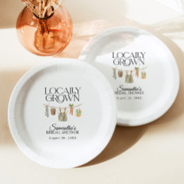 Lokal gezüchtete Bauern Market Baby Shower Pappteller