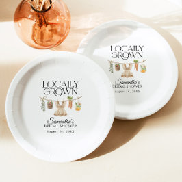 Lokal gezüchtete Bauern Market Baby Shower Pappteller