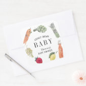 Lokal gezüchtete Bauern Market Baby Shower Quadratischer Aufkleber (Umschlag)