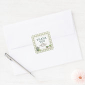 Lokal gezüchtete Bauern Market Baby Shower Quadratischer Aufkleber (Umschlag)