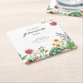 Lokal gezüchtete Bauern Market Baby Shower Rechteckiger Pappuntersetzer (angewinkelt)